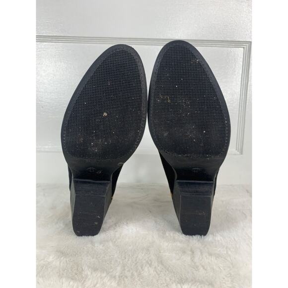 Boutique By Corky's Kippi Womens Black & Leopard Print Ankle Booties Size 9 - Picture 8 of 9